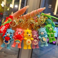 【YAJU】3D Care Bears American Greetings Silicone Cartoon Keychain Cute Key Ring Gift Hadiah Rantai Ku