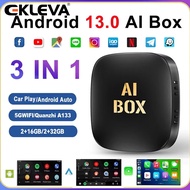 EKLEVA CarPlay Ai Box Android 13 Wireless Carplay Android Auto Car Video TV Box WiFi 2GB+32GB For Ne
