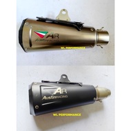 AR Racing Motorcycle GP Exhaust 51mm Universal With CNC Ori Carbon Firbe Cover Slip On Exhaust Muffl