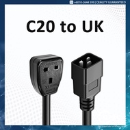 UPS IEC-320-C14 / C20 / UK 3pin To UK Malaysia 13A Socket Power