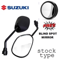 SUZUKI ADDRES SIDE MIRROR Motorcycle type WITH 1 BLIND SPOT (black) WITH ADAPTOR