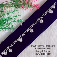 925纯银手链链/HTH8005(925 Silver Bracelet)Rantai tangan perak 925
