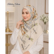 [Part FC] Tudung Bawal Fabulous Colours Cotton Premium Printed Bidang 45 Laser Cut - Square Hijab Bw
