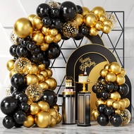 Black Gold Balloon Arch Set Birthday Party Decoration Scene Decoration Balloon Arch Birthday Party B