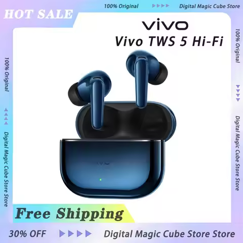 Vivo TWS 5 Hi-Fi Wireless Earphone Bluetooth Official LHDC 5.0 LDAC HiFi 60dB Active Noise Canceling
