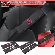 Fiat Car Seat Belt Covers Universal Leather Safety Belt Shoulder Protection Soft Cushion Car Accesso