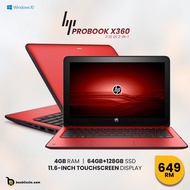 HP Probook x360 11-G1 EE, 12" 2-in-1 HD Touch-Screen Business Education Laptop,128gb+64gb ssd, 4GB RAM, Type-C, HDMI, Bluetooth, Windows 10