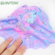 QUINTON Unicorn Puff Slime Clay, Cute Unicorn Rainbow Slime, Handmade Toy Clay Sand Light Clay Color