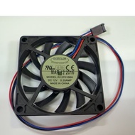 EVERFLOW 70x70x10mm 12v 0.35 Amp Double Ball Bearing Cooling Fan R127010BH