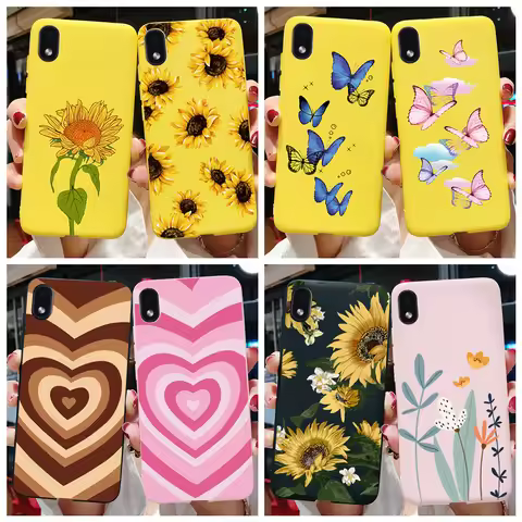 For Samsung Galaxy A01 core Cases Silicon Back Cover Soft Sunflower Phone Case For Samsung A01 core 