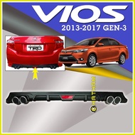 ♀ ✷ § Toyota Vios 2013 to 2017 ( Gen-3 ) Rear Diffuser Bumper Body Kit -