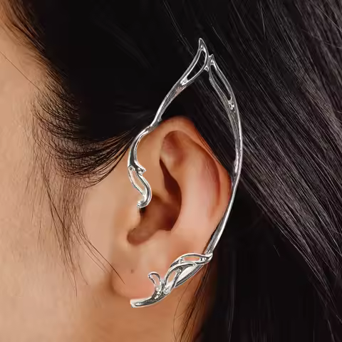 8Pcs Ear Clips Elf Ear Cuffs Non Piercing Wrap Earrings Vintage Style Fairy Earcuff Jewelry Elf Earr