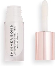 Revolution Shimmer Bomb Lip Gloss, Lip Tint Infused With Vitamin E, Shimmery Finish, Comes In 6 Colo