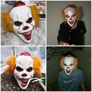 SG[🚚Next Day Del] 🎭Horror Clown Mask Pennywise Cosplay Scary Halloween Mask Adult Costume Party Prop