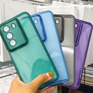 Casing REDMI 14 14C Clear With Lens Protector Solid Color Transparent Silicon Phone Cover