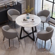 Tea Shop Table Chair Table Chair Cafe Light Combination Dining Table Milk Negotiation Balcony Round 