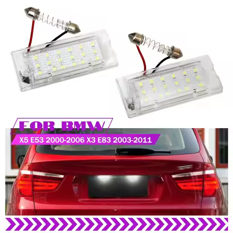 For BMW X5 E53 X3 E83 OEM 51137062293 LED Car License Number Plate Light Lamp Assembly