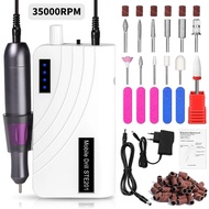 35000RPM Portable Electric Nail Drill Machine Rechargeable for Manicure Set Gel Polish Remove Nail Drill Lathe File Salon Tools