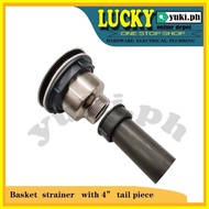 ◺ ✆ ◎ ECQ BASKET STRAINER WITH 4" TAIL PIECE FOR KITCHEN SINK