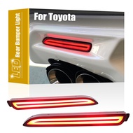 2Pcs LED Rear Bumper Reflector Tail Lamp Red Driving Brake Light For Toyota WISH Harrier EZ Picnic F
