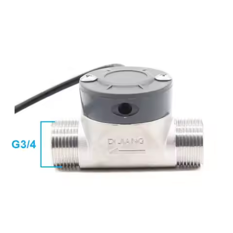 DN20 Stainless Steel Flow Meter 3.5-24Vdc Magnetic Hall Effect Liquids Flow Sensor 10-150LPM Turbine