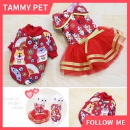 2026 Dog New Year Clothes Cat Clothes Chinese New Year Dog Shirt Dog Costume Cat Shirt Pet Clothes W