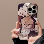 Milk Fierce Kitten iPhone Case Film Printing for iPhone 16 15 14 13 12 11 Pro Max Plus [Wodeke] Case