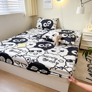 Cartoon Bedsheet Pink Bear Stitch Lotso Pooh Bedsheet Single Fittedsheet Mattress Protector Pillowca