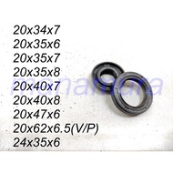Oil Seal 20x34x7, 20x35x6, 20x35x7, 20x35x8, 20x40x7, 20x40x8, 20x47x6, 20x62x6.5(V/P), 24x35x6