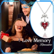 MERAH Gothic Necklace Red Love Necklace Y2k Flexible Y2k Gothic Necklace