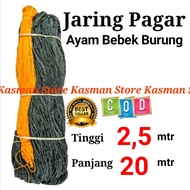 Kasman jaring pagar ayam burung bebek lubang 1 2 3  jaring tinggi 25 meter jaring serbaguna