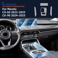 KUNGKIC for Mazda CX-60 CX-90 gearbox panel navigation automotive interior TPU protective film anti-
