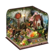 DIY Miniature House Assembly ของเล่นคริสต์มาสของขวัญ Handmade Craft Small House ปริศนาของเล่น Cross-