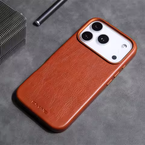 Magnetic Leather Texture For MagSafe Phone Case For iPhone 13 14 15 16 17 Pro Max Wireless Charging 