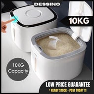 DESSINO Rice storage bekas beras 5kg 10kg tempat bekas simpan beras ECOCO container murah Insect Moisture Proof Sealed