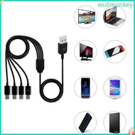 WU Multi Charging Cable USB C Splitter Cable 4 in 1 Fast Charging Cord Cable