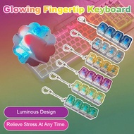 【RGB Lighting/Stress Reliever】Mechanical Keyboard Keychain with Tactile Clicks/Unique Gadget Gift/AS