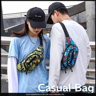 Multifunctional Sports Crossbody Bag Sports Waist Bag Mobile Phone Pocket Stain-Resistant Casual Bags Street Fashion Sports Hip-hop