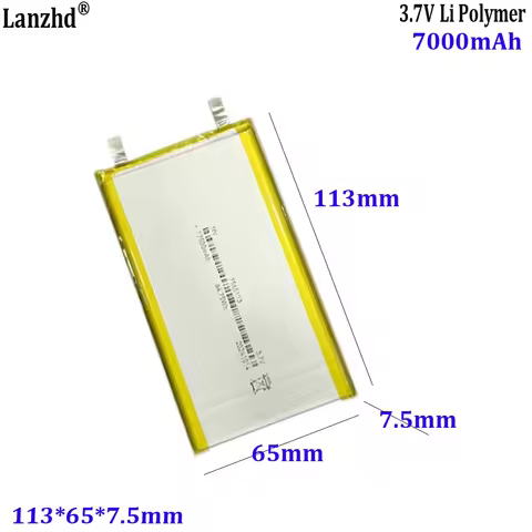 3.7V polymer lithium battery 7565113 rechargeable battery For Bluetooth speaker 3C digital power ban