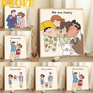 DROFE-20x20cm with frame/Paint By Number/Crayon ShinChan/Diy Painting/Oil Painting By Number/Children gift