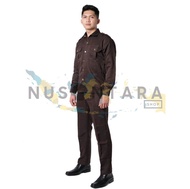 SERAGAM SETELAN SAFARI LENGAN PANJANG / BAJU SECURITY LENGAN PANJANG SAFARI TERBARU 2021 MURAH BERKU