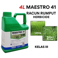 4L Maestro 41 Racun Rumput Racun Rumpai Racun Lalang Racun Serap Glyphosate 41.0% (KELAS III)