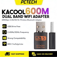 Kacool WiFi Adapter 600Mbps Dual-Band 2.4G and 5G Hz Bluetooth Wireless Receiver Adapter