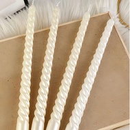 10 Inch White Taper Candles Set Of 4,Ture Dripless Taper Candles,8 Hrs Clean Burning Candle Sticks,E