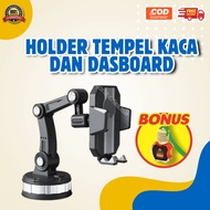 Car Phone Holder HP Mobil Tempel Dashboard & Kaca - Premium Super Kokoh + Bonus Parfum Kopi Bali!
