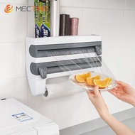 Multifunctional Kitchen Rack with Cling Film Dispenser Aluminium Foil Food Wrap Cutter