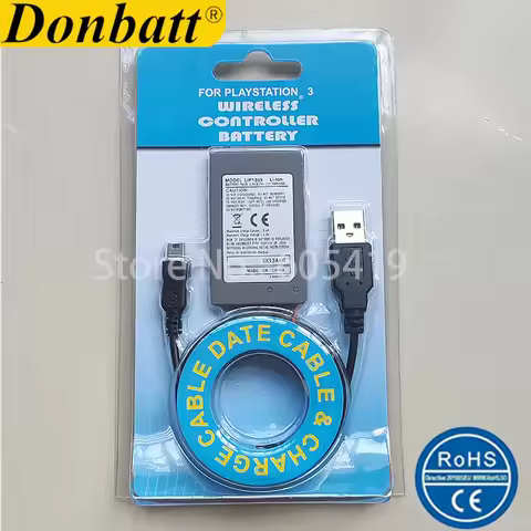 10pcs Per Lot 3.7V Games Batteries With USB Cable For Sony PS3 PLAYSTATION 3 Wireless Controller Rec