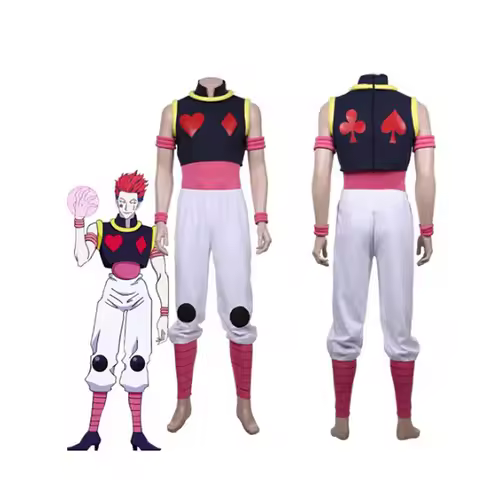 Halloween Anime HUNTER X HUNTER Hisoka Cosplay Costume Unisex Phantom Troupe Cos Uniform Full Set Ha