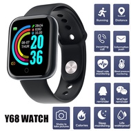 Jam Tangan Y68 Smart Watch Fitness Tracker Sport Watch Smart Band Bluetooth Fitness Watch 4.7