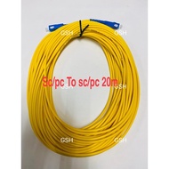 SC/PC TO SC/PC FIBER OPTIC PATCH CABLE 20M(Unifi)